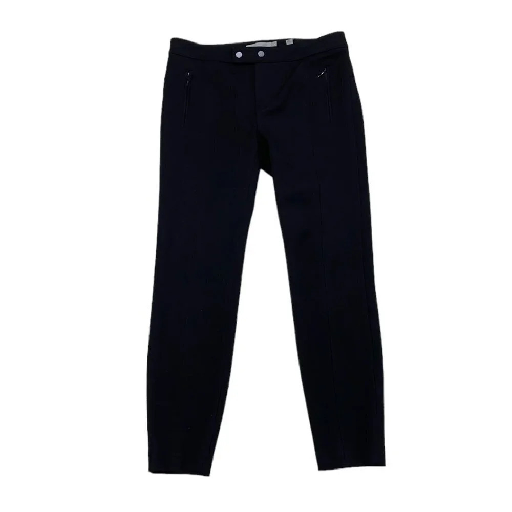 Vince Pants Straight Leg Black Zip Pockets Size 2